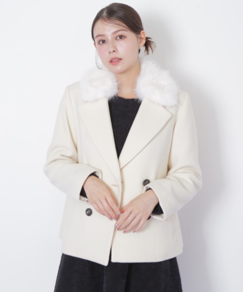 JILL by JILL STUART（ジルバイジルスチュアート）の「◇フェイクファー衿付ジャケット（その他アウター・レディース・ベージュ/ホワイト/ピンク・MEDIUM/SMALL）」の21枚目の写真