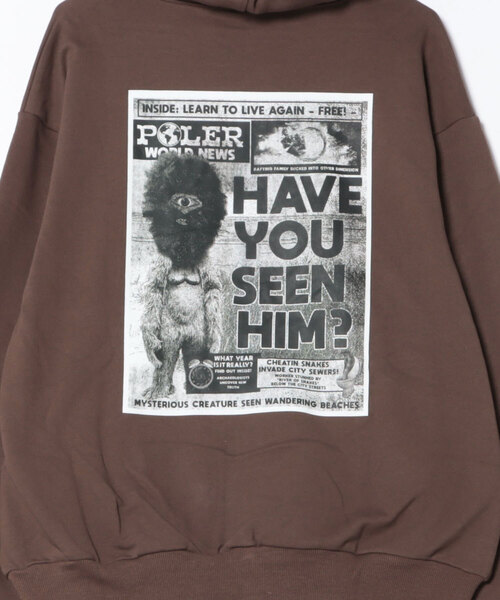 POLeR(ポーラー)の「POLER CREATURE HOOD(パーカー・メンズ・ブラウン/ブラック・L/XL/M)」の4枚目の写真