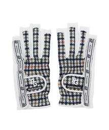 PEARLY GATES（パーリーゲイツ）の「ガンクラブチェック柄合皮ネイルスルーグローブ (両手用) (LADIES)（ゴルフグッズ）」