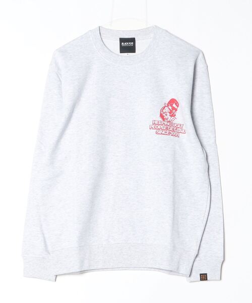 BLACK FLYS(ブラックフライズ)の「【BLACK FLYS】GET LAID CREW SWEAT(スウェット・メンズ・ホワイト/アッシュ・MEDIUM/LARGE/X-LARGE)」の2枚目の写真
