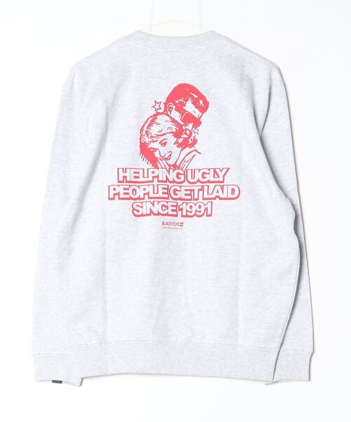 BLACK FLYS(ブラックフライズ)の「【BLACK FLYS】GET LAID CREW SWEAT(スウェット・メンズ・ホワイト/アッシュ・MEDIUM/LARGE/X-LARGE)」の3枚目の写真