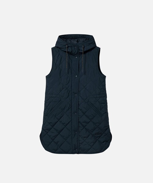 AIGLE(エーグル)の「PrimaLoft中綿 撥水 インサレーション ダイヤモンドキルティングミドルベスト(ダウンベスト・レディース・ベージュ/ダークネイビー・38/36/40)」の11枚目の写真