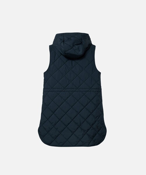 AIGLE(エーグル)の「PrimaLoft中綿 撥水 インサレーション ダイヤモンドキルティングミドルベスト(ダウンベスト・レディース・ベージュ/ダークネイビー・38/36/40)」の12枚目の写真