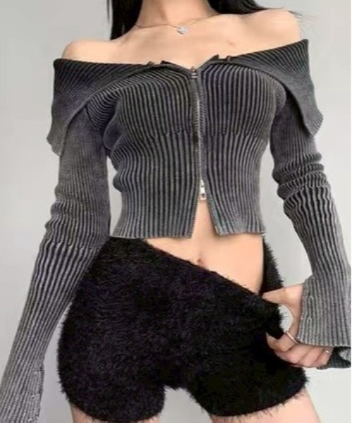 VIBGYOR（ヴィブジョー）の「【LAMPOON】シャギーニットショーツ（その他パンツ・レディース・ブラック/ホワイト・MEDIUM/LARGE/SMALL）」の14枚目の写真