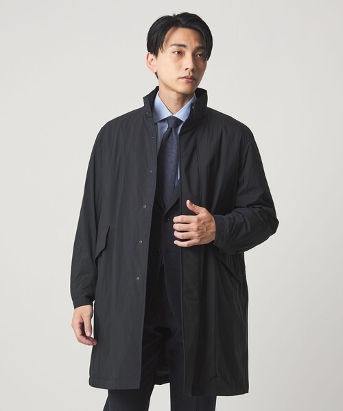 green label relaxing（グリーンレーベルリラクシング）の「A+ ナイロン パデット モッズ スタンド コート -撥水・保温-（モッズコート・メンズ・ブラック/ベージュ・XL/S/L/M）」の2枚目の写真