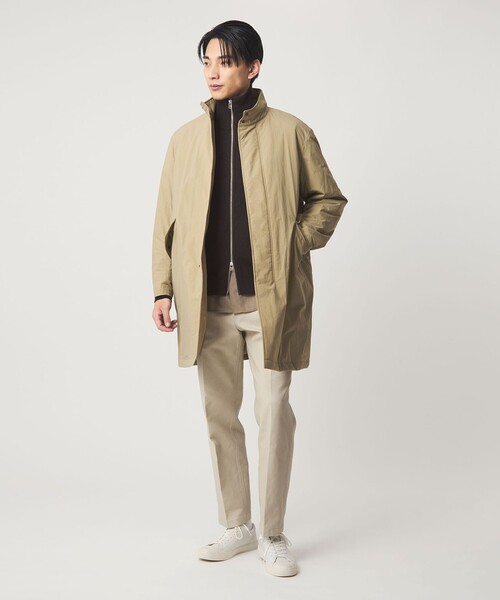 green label relaxing（グリーンレーベルリラクシング）の「A+ ナイロン パデット モッズ スタンド コート -撥水・保温-（モッズコート・メンズ・ブラック/ベージュ・XL/S/L/M）」の3枚目の写真