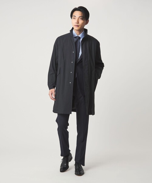 green label relaxing（グリーンレーベルリラクシング）の「A+ ナイロン パデット モッズ スタンド コート -撥水・保温-（モッズコート・メンズ・ブラック/ベージュ・XL/S/L/M）」の4枚目の写真