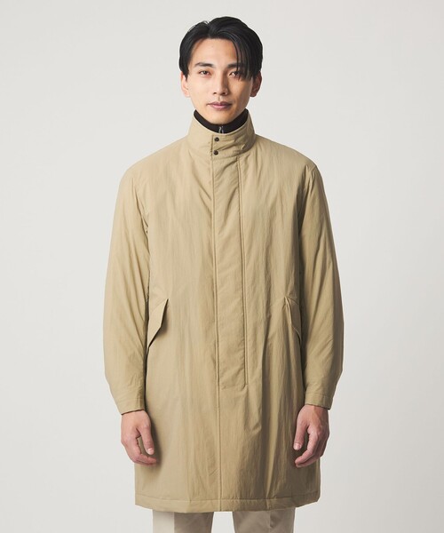 green label relaxing（グリーンレーベルリラクシング）の「A+ ナイロン パデット モッズ スタンド コート -撥水・保温-（モッズコート・メンズ・ブラック/ベージュ・XL/S/L/M）」の5枚目の写真