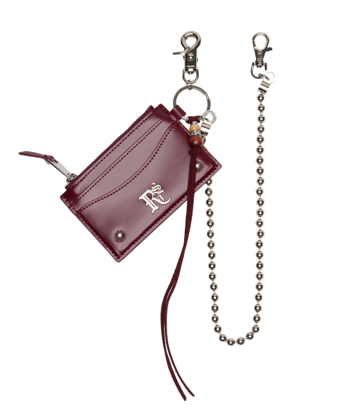 RIVET KEYCHAIN CARD HOLDER - WINE