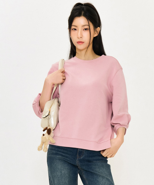 CHASECULT(チェイスカルト)の「レディースボリューム7部袖スウェットTシャツ-ピンク(Tシャツ/カットソー・レディース・ピンク・85/90)」の3枚目の写真