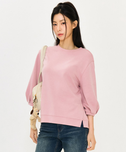 CHASECULT(チェイスカルト)の「レディースボリューム7部袖スウェットTシャツ-ピンク(Tシャツ/カットソー・レディース・ピンク・85/90)」の4枚目の写真