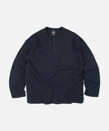 10S SOLID HENLEY NECK TEE _ NAVY