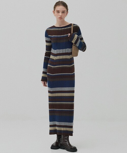 フレアリブニットワンピース（ワンピース）｜PUBLIC TOKYO（パブリック