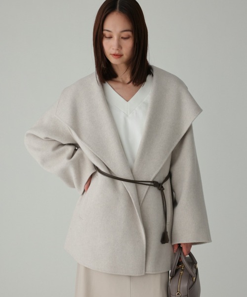 セール】ベルト付きリバーショートコート（ピーコート）｜BABYLONE