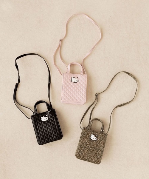 Me%（ミィパーセント）の「【HELLO KITTY】キルティングminiBAG 580256（ショルダーバッグ・レディース・ブラウン・FREE）」の2枚目の写真