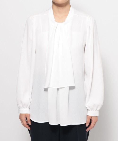 LEPSIM（レプシィム）の「【入卒式／セレモニー】2WAYボウタイブラウス　600998（シャツ/ブラウス・レディース・ライトピンク/ライトブルー/オフホワイト・FREE）」の4枚目の写真