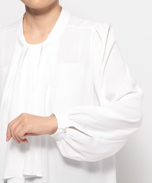 LEPSIM（レプシィム）の「【入卒式／セレモニー】2WAYボウタイブラウス　600998（シャツ/ブラウス・レディース・ライトピンク/ライトブルー/オフホワイト・FREE）」の8枚目の写真