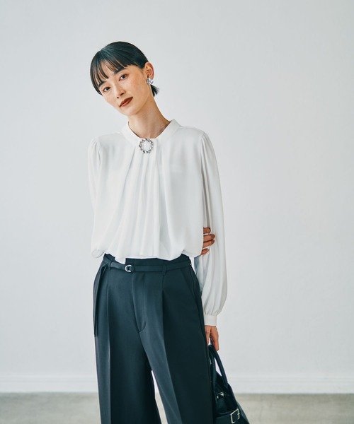 LEPSIM(レプシィム)の「【入卒式/セレモニー】2WAYボウタイブラウス 600998(シャツ/ブラウス・レディース・ライトピンク/ライトブルー/オフホワイト・FREE)」の16枚目の写真