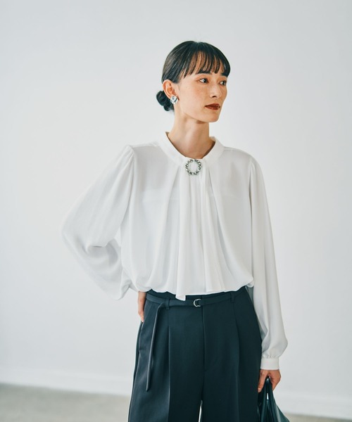 LEPSIM(レプシィム)の「【入卒式/セレモニー】2WAYボウタイブラウス 600998(シャツ/ブラウス・レディース・ライトピンク/ライトブルー/オフホワイト・FREE)」の17枚目の写真