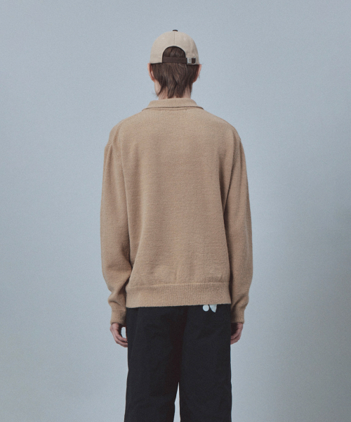 Rest&Recreation（レストアンドレクリエーション）の「WOOL POLO KNIT TOP - BEIGE（ニット/セーター・メンズ・その他・LARGE/X-LARGE）」の5枚目の写真