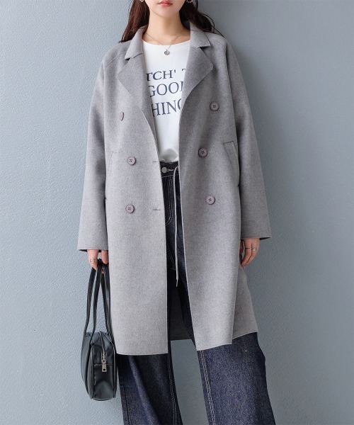 セール】ソフトメルトンチェスターコート（チェスターコート