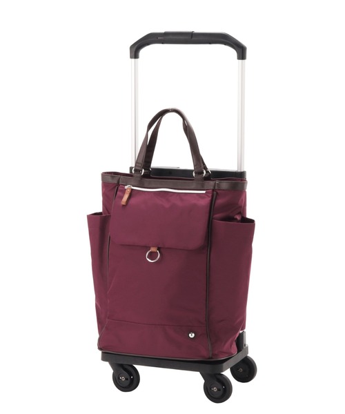 Luggage(ラゲージ)の「ソエルテ スーツケース オートウイユTR 21L 1-2泊 2.2kg 機内持込 キャスターストッパー 36002(スーツケース/キャリーバッグ・レディース・チャコールグレー/ベージュ/パープル・S)」の3枚目の写真