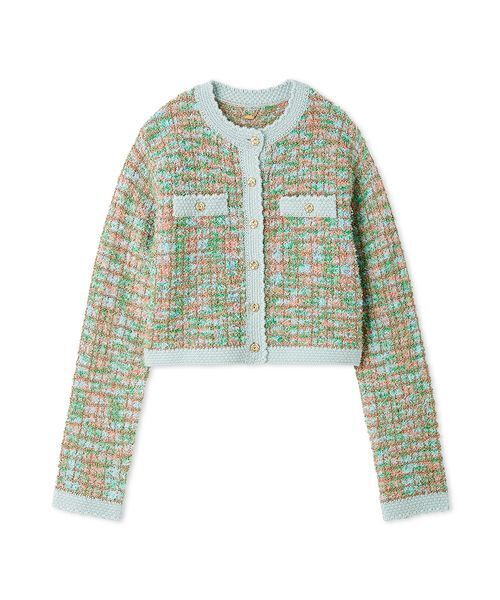 LILY BROWN（リリーブラウン）の「ツイードニットカーディガン（ルームウェア/パジャマ・レディース・アイボリー/マルチ/ピンク・F）」の18枚目の写真