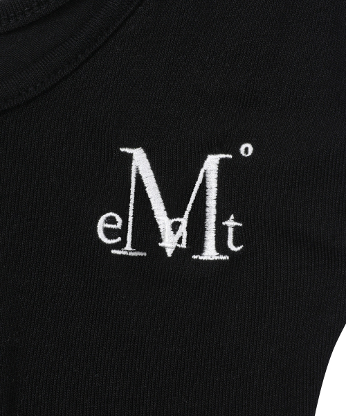 MUCENT（ムセント）の「ハリングシグネチャーロゴスナップボタンユニックスリーブレス（4色）（Tシャツ/カットソー・レディース・チャコール/Beige/ホワイト/グレー/ブラック・FREE）」の7枚目の写真