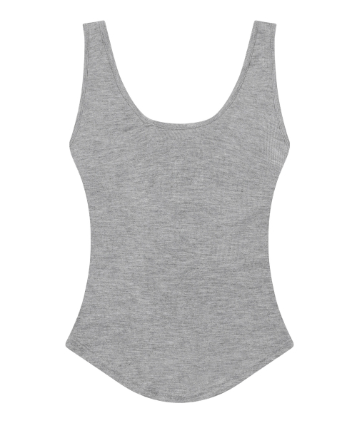 MUCENT（ムセント）の「ハリングシグネチャーロゴスナップボタンユニックスリーブレス（4色）（Tシャツ/カットソー・レディース・チャコール/Beige/ホワイト/グレー/ブラック・FREE）」の10枚目の写真