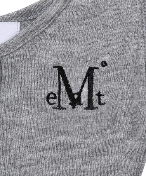 MUCENT（ムセント）の「ハリングシグネチャーロゴスナップボタンユニックスリーブレス（4色）（Tシャツ/カットソー・レディース・チャコール/Beige/ホワイト/グレー/ブラック・FREE）」の12枚目の写真