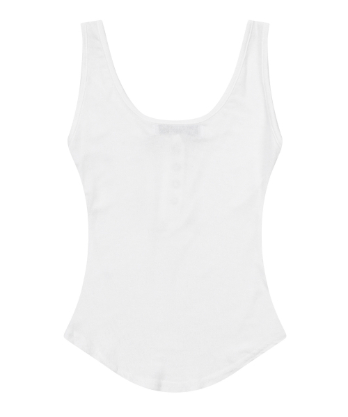 MUCENT（ムセント）の「ハリングシグネチャーロゴスナップボタンユニックスリーブレス（4色）（Tシャツ/カットソー・レディース・チャコール/Beige/ホワイト/グレー/ブラック・FREE）」の14枚目の写真