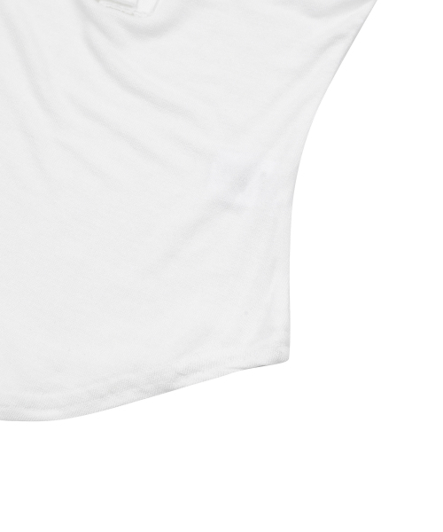 MUCENT（ムセント）の「ハリングシグネチャーロゴスナップボタンユニックスリーブレス（4色）（Tシャツ/カットソー・レディース・チャコール/Beige/ホワイト/グレー/ブラック・FREE）」の15枚目の写真
