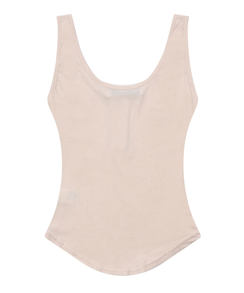 MUCENT（ムセント）の「ハリングシグネチャーロゴスナップボタンユニックスリーブレス（4色）（Tシャツ/カットソー・レディース・チャコール/Beige/ホワイト/グレー/ブラック・FREE）」の18枚目の写真