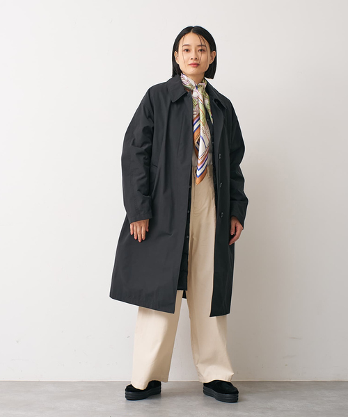TAION（タイオン）の「【別注】【TAION】ダウンジャケット付バルカラーコート（ダウンジャケット/コート・レディース・ベージュ/ブラック・フリー）」の2枚目の写真