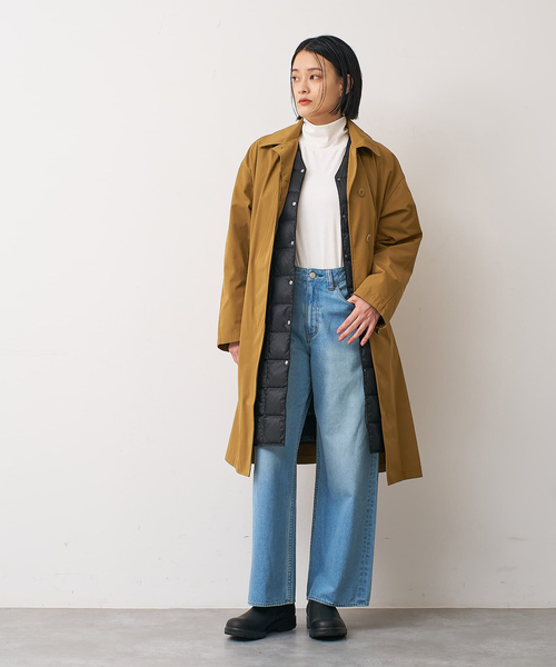 TAION（タイオン）の「【別注】【TAION】ダウンジャケット付バルカラーコート（ダウンジャケット/コート・レディース・ベージュ・フリー）」の4枚目の写真