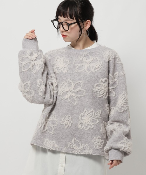 セール】アソートジャガードスライバープルオーバー（ニット/セーター