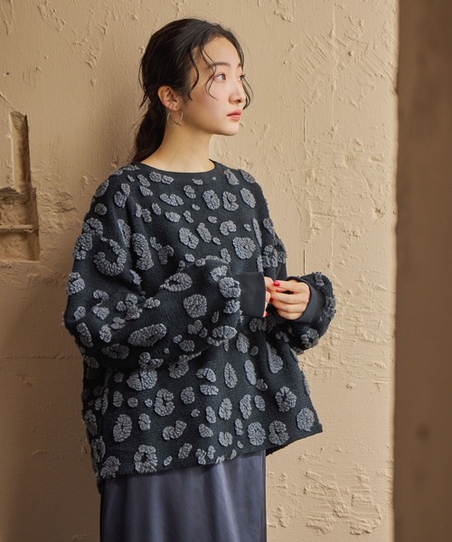 niko and...（ニコアンド）の「アソートジャガードスライバープルオーバー（ニット/セーター・レディース・アイボリー/グレー/チャコール・FREE）」の6枚目の写真