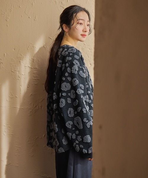 niko and...（ニコアンド）の「アソートジャガードスライバープルオーバー（ニット/セーター・レディース・アイボリー/グレー/チャコール・FREE）」の7枚目の写真