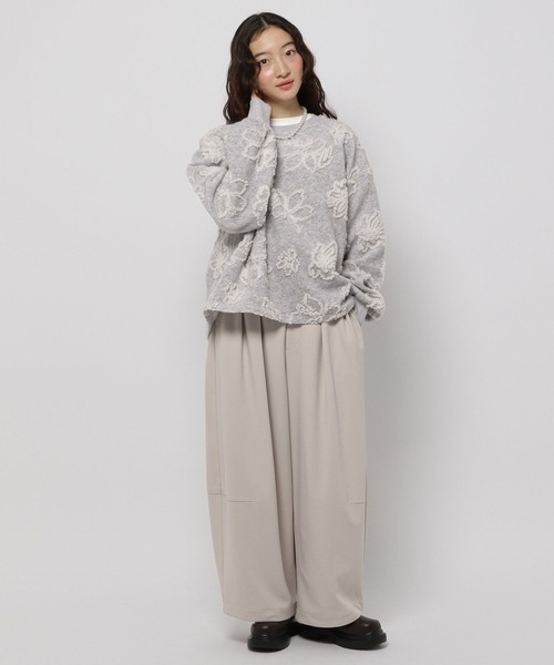 新品未使用●JUN&ROPE ロゴジャガード　ニット グレーベージュ　L　完売品 セール】ジャガードロゴニット（ニット/セーター）｜leimn（レイムン