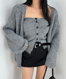 SHEENA（シーナ）の「【2点セット】ふんわりニットカーディガン×ニットビスチェ（ニット/セーター）」