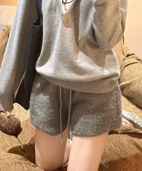 Ritzy(リッツィー)の「モコモコ ショートパンツ(その他パンツ・レディース・キャメル/グレー/ホワイト/ブラック・M/L)」の3枚目の写真