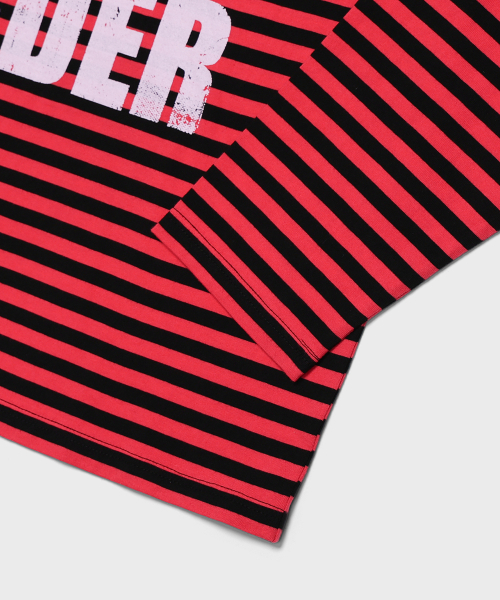 SAINTPAIN(セイントペイン)の「SPストライプロングスリーブレッド(Tシャツ/カットソー・レディース・その他・MEDIUM/LARGE)」の4枚目の写真