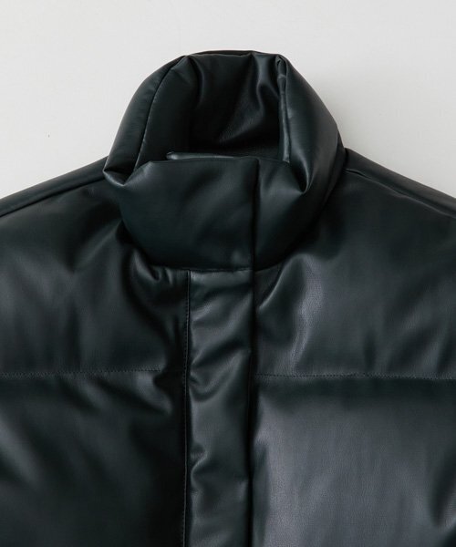 LADY VOLUME(レディーボリューム)の「7062-1 THINSULATE VEGAN LEATHER PADDING_GREEN(ダウンジャケット/コート・レディース・その他・FREE)」の4枚目の写真