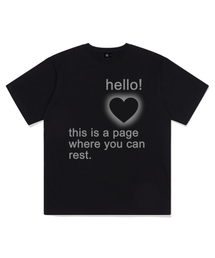 ユーカンレストプリンティング半袖Tシャツブラック