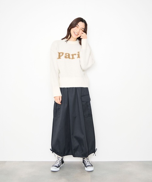 Mac-House（マックハウス）の「バルーンカーゴスカート（スカート・レディース・ネイビー/ベージュ・FREE）」の7枚目の写真