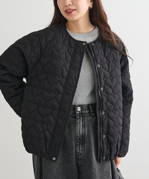 Green　Parks（グリーンパークス）の「・swing by ハートキルトコクーンブルゾン（ブルゾン）」