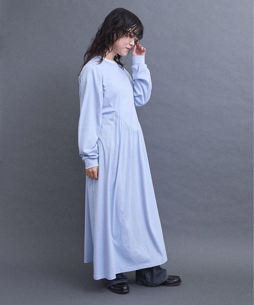 I am I in fact...（アイアムアイインファクト）の「HEART ワンピース（ワンピース・レディース・サックスブルー/ブラック・FREE）」の6枚目の写真