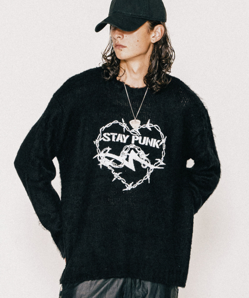 VASTIC(バスティック)の「ステイファンクブラシニット_ブラック(ニット/セーター・メンズ・その他・MEDIUM/LARGE)」の1枚目の写真