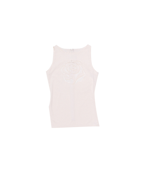 DARLING, YOU'RE BAD(ダーリンユーアーバッド)の「ROSE-SHAPED HEART SLEVELESS #IVORY(Tシャツ/カットソー・レディース・その他・SMALL/MEDIUM)」の2枚目の写真