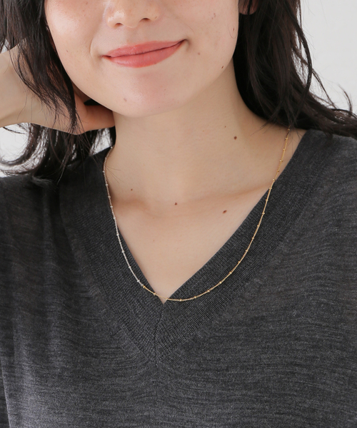 IENA(イエナ)の「Rieuk/リューク Dot bicolor chain nl ネックレス NC55-MIX(ネックレス・レディース・シルバー・FREE)」の8枚目の写真